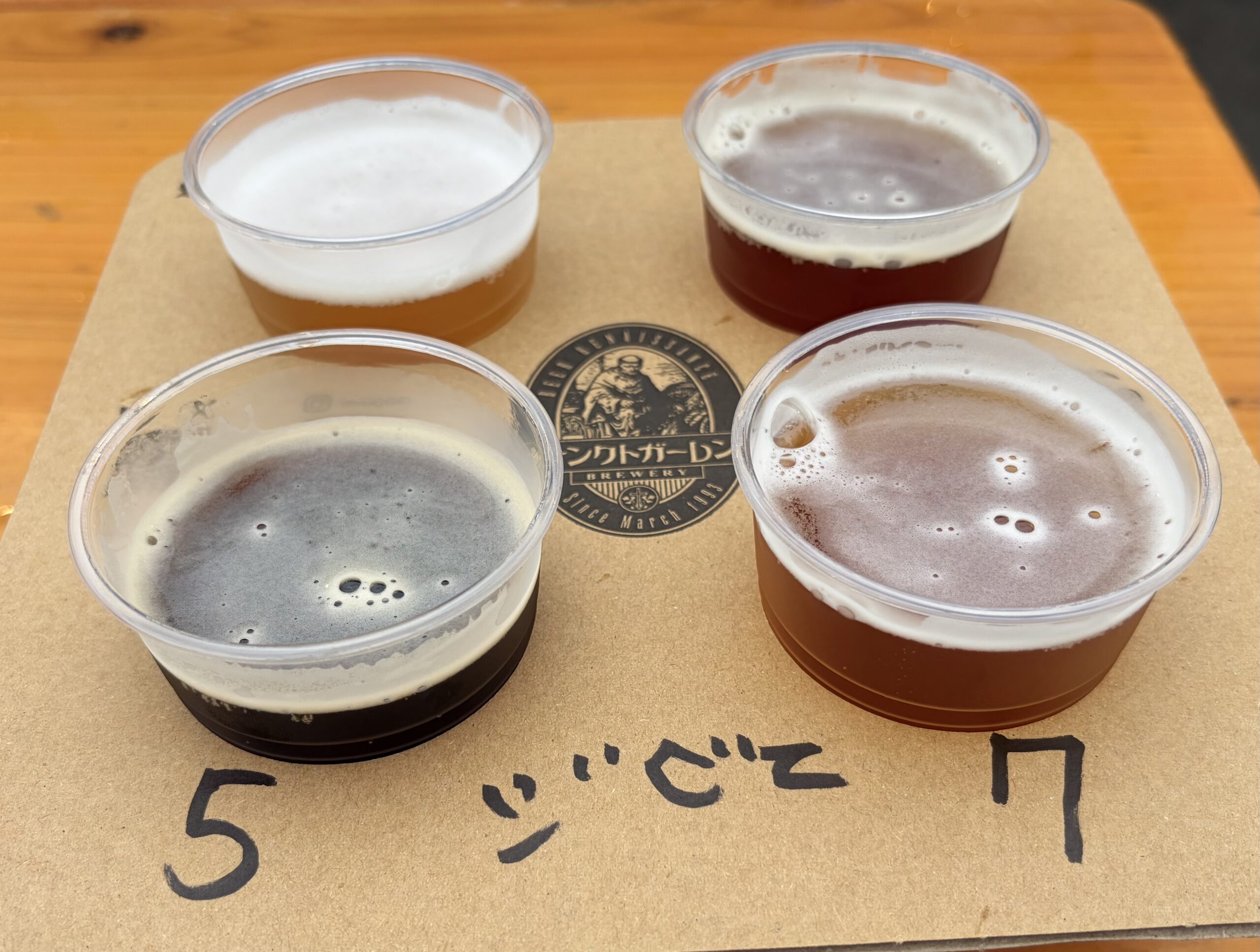 サンクトガーレンの飲み比べセット（4杯）